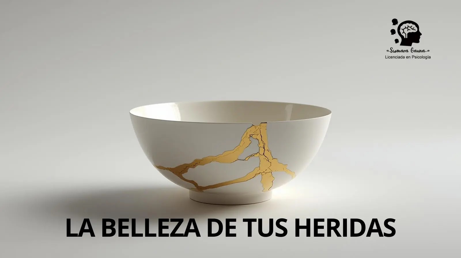 El cuenco de Kintsugi (roto y reparado con oro)