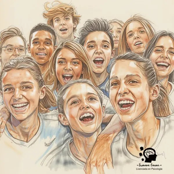La actividades en conjunto pueden alentar la motivación Un grupo de adolescentes disfrutando de un momento de distracción.