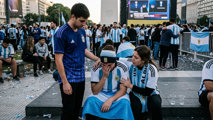 Ilustración de apoyo emocional y contención frente al duelo colectivo